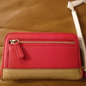 Cole Haan Leather Zip Wristlet